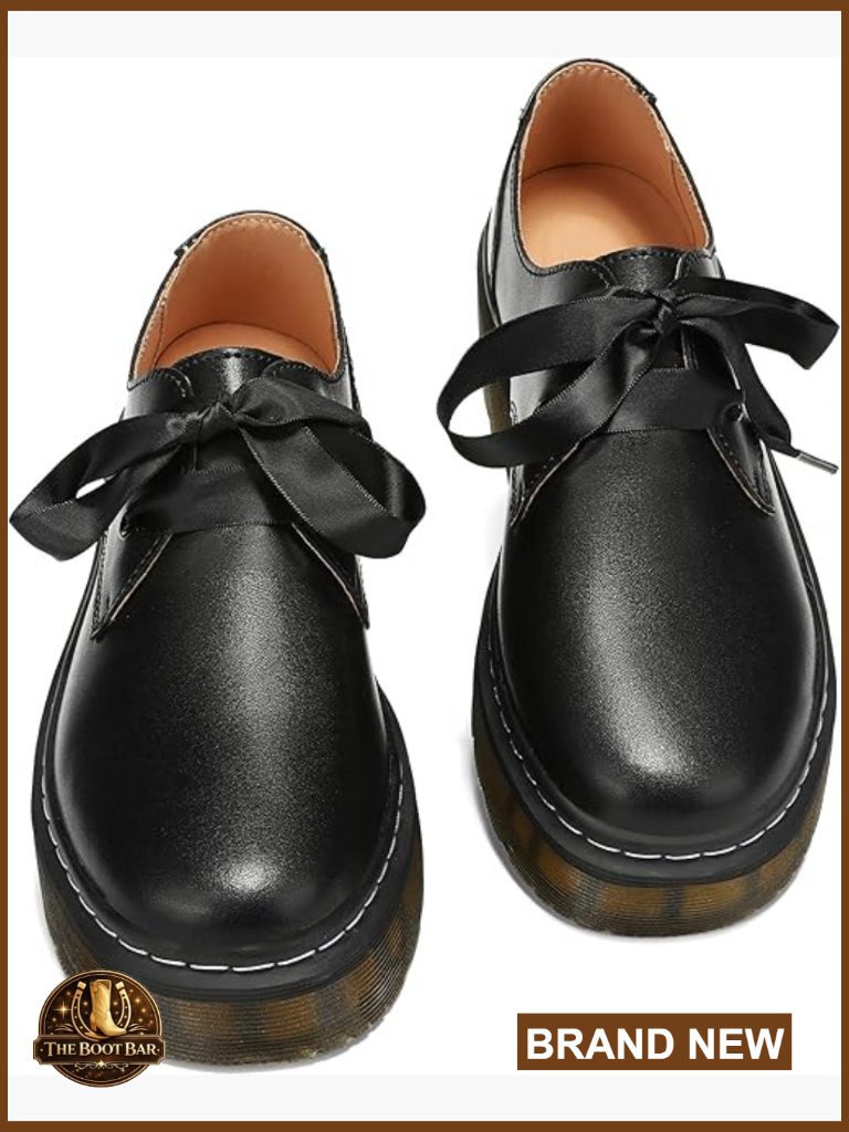Lace-Up Platform Chunky Loafers Lug Sole Oxford Shoes Work Dress Shoes